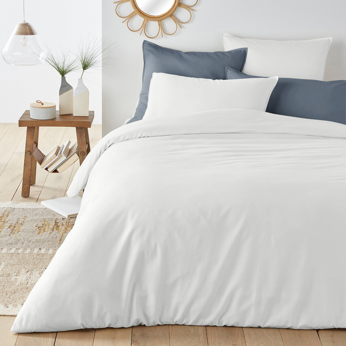 Washed Cotton Duvet Cover La Redoute, Nice White Duvet Cover