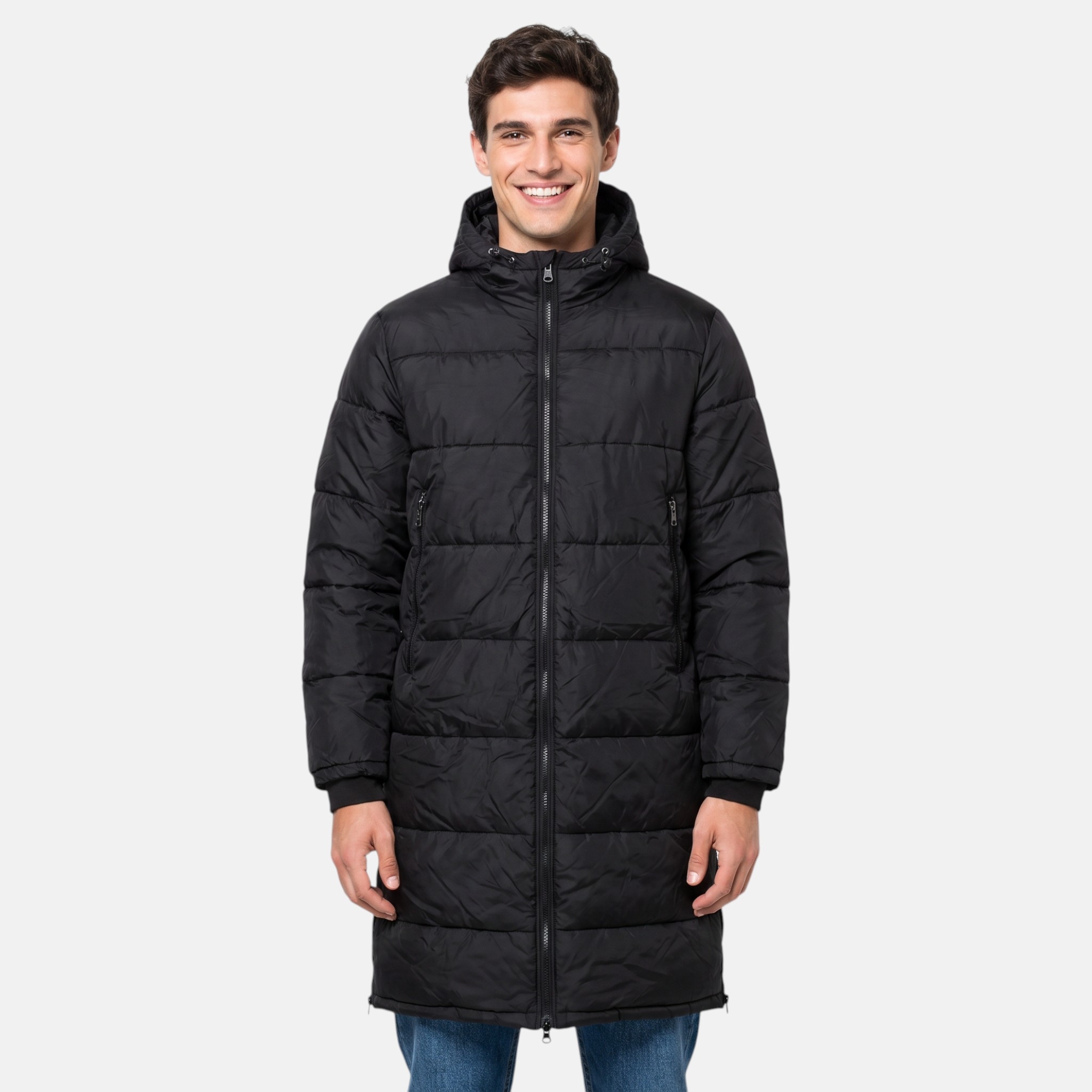 Doudoune longue zippée à capuche, poches zippées HIMALAYA, LEE COOPER