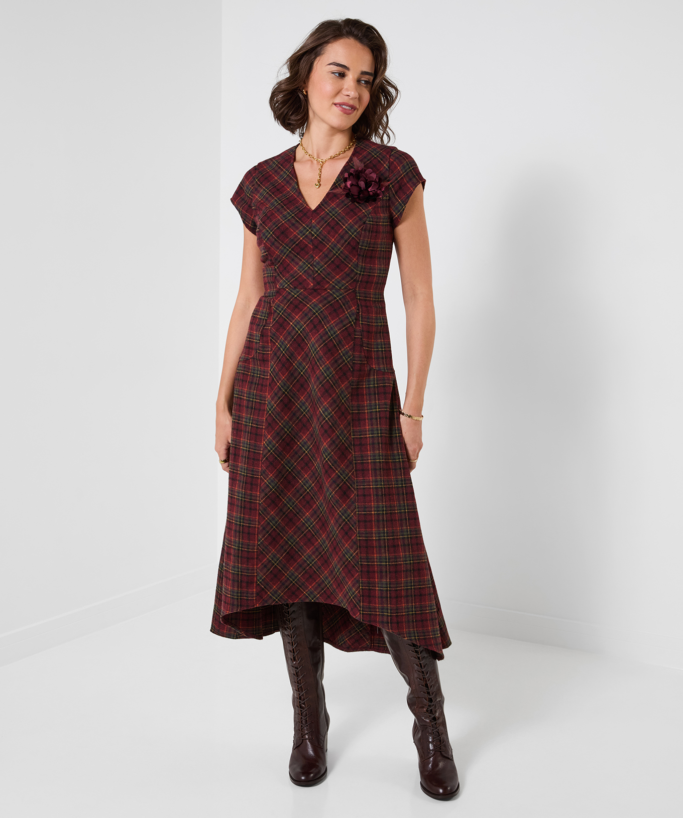Robe Longue à Carreaux Tradition Ruby, JOE BROWNS