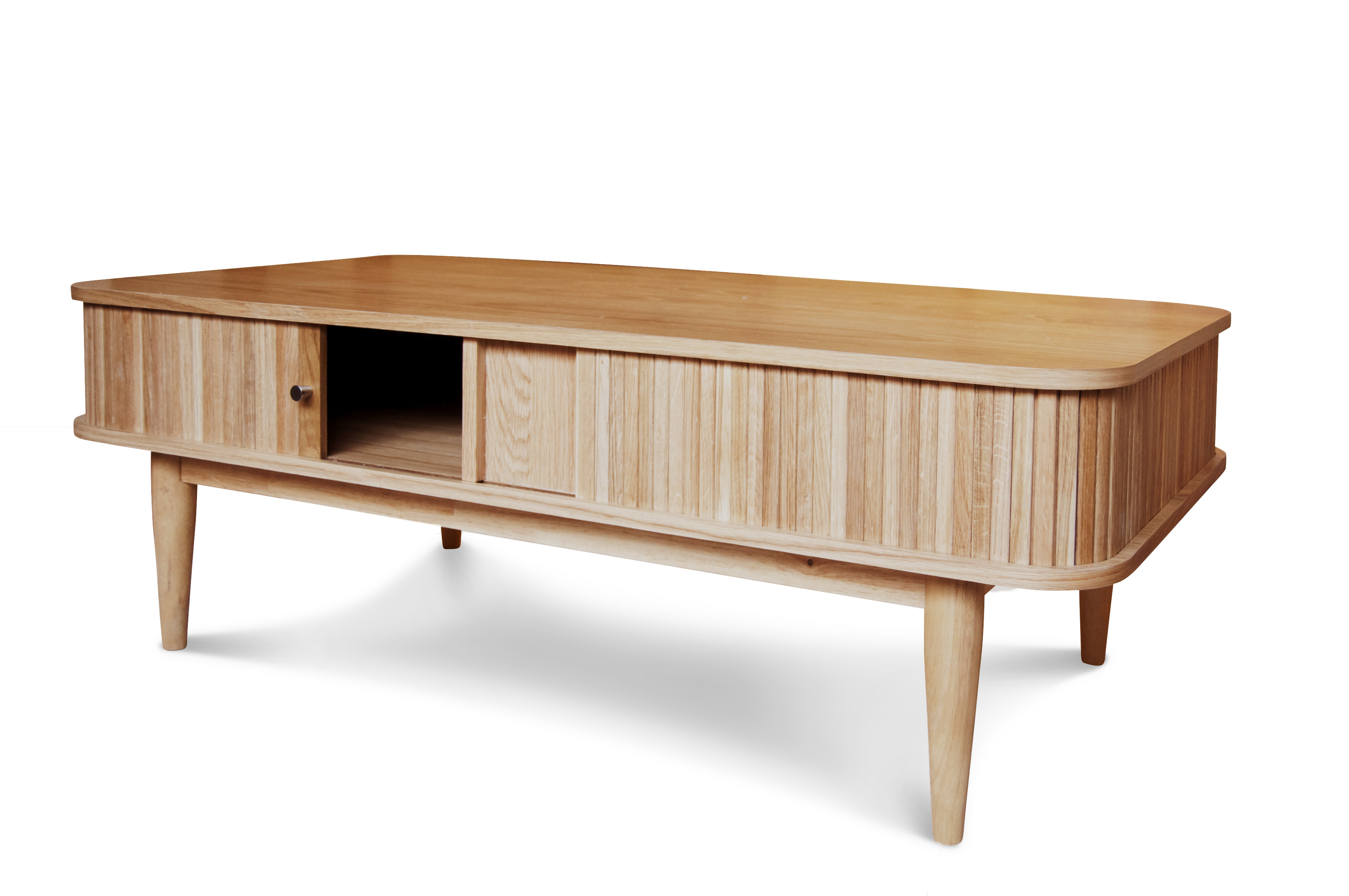 Table basse à rideaux en chêne RITZ, PRODUIT INTERIEUR BRUT