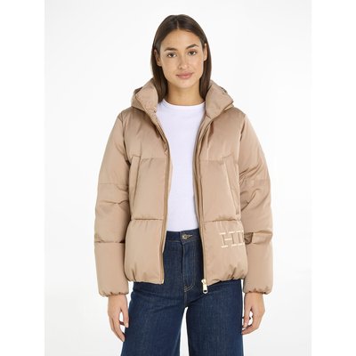 Short Padded Puffer Jacket with Hood and Zip Fastening TOMMY HILFIGER