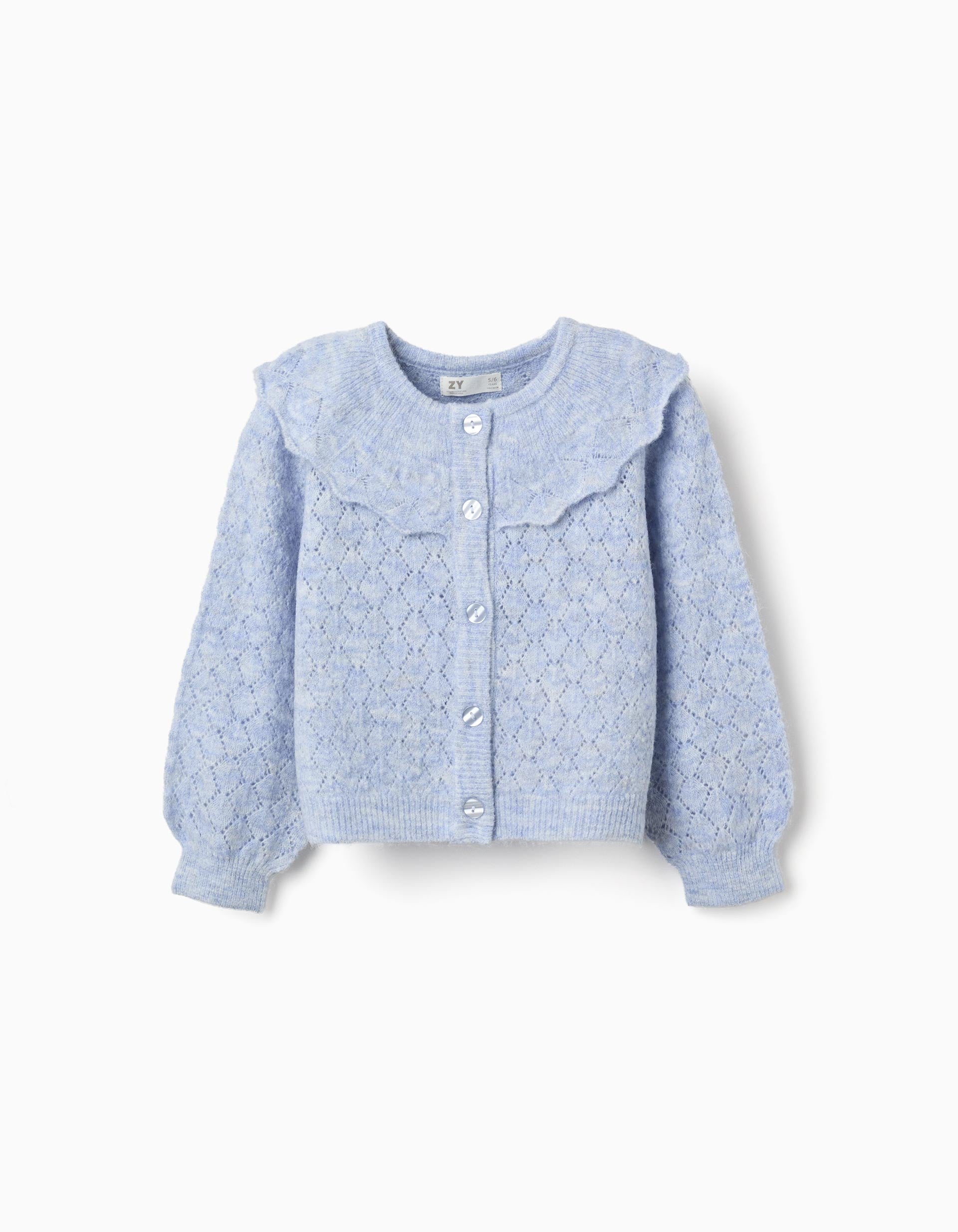 Cardigan en maille ajourée avec maxi col, ZIPPY