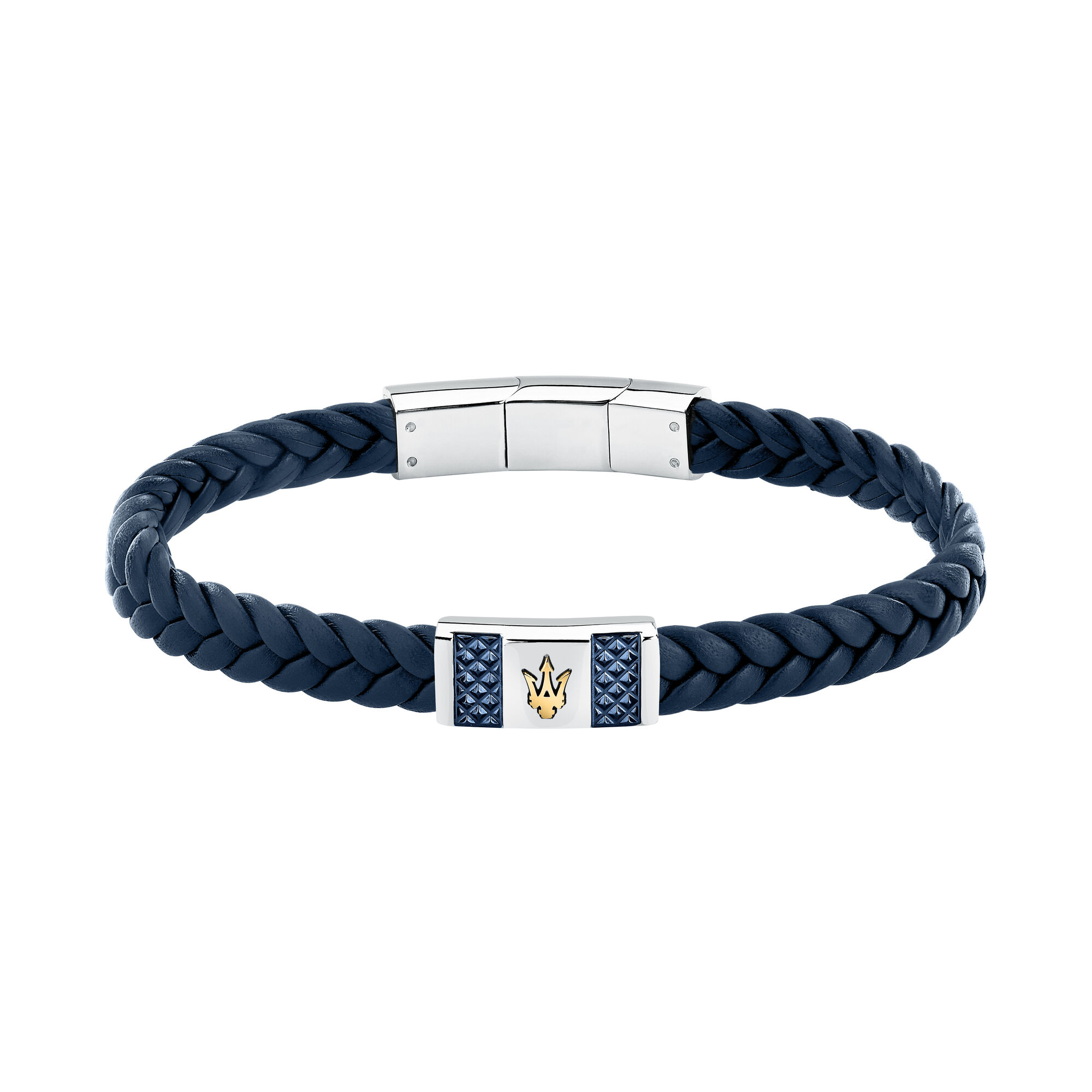 Bracelet acier, cuir RECYCLED LEATHER, MASERATI