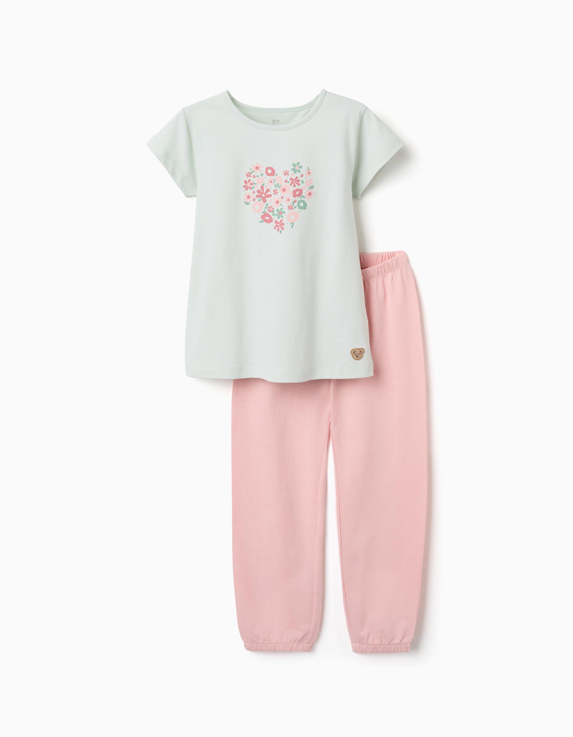 Pyjama en coton avec imprimé fleur, ZIPPY