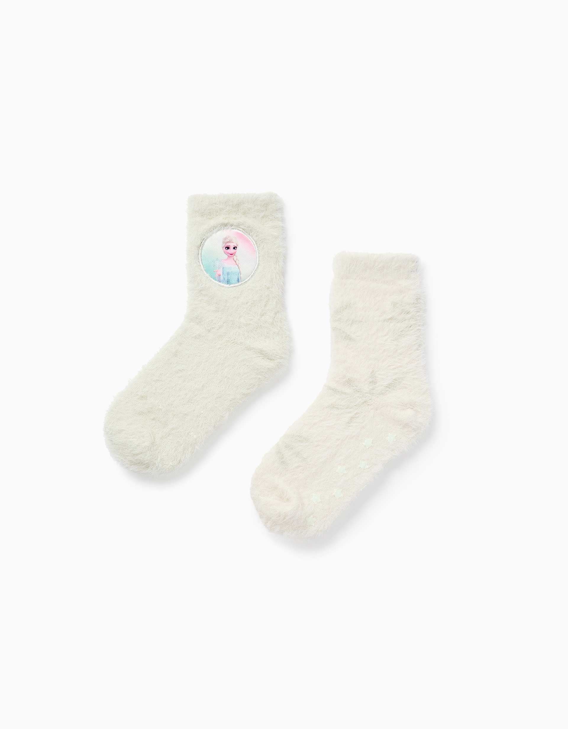Lot de 2 chaussettes en peluche douce antidérapantes Elsa, ZIPPY