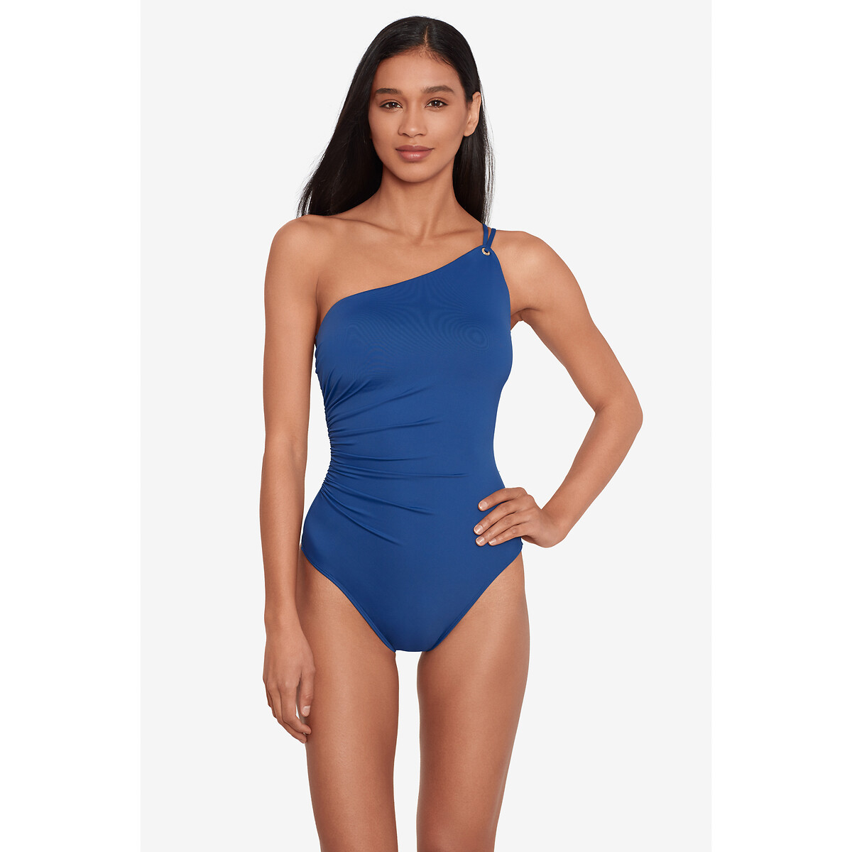 Beach club solids swimsuit , blue, Lauren Ralph Lauren | La Redoute