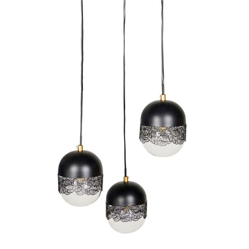 Suspension Triple Métal Noir Stilla, DECORATIE