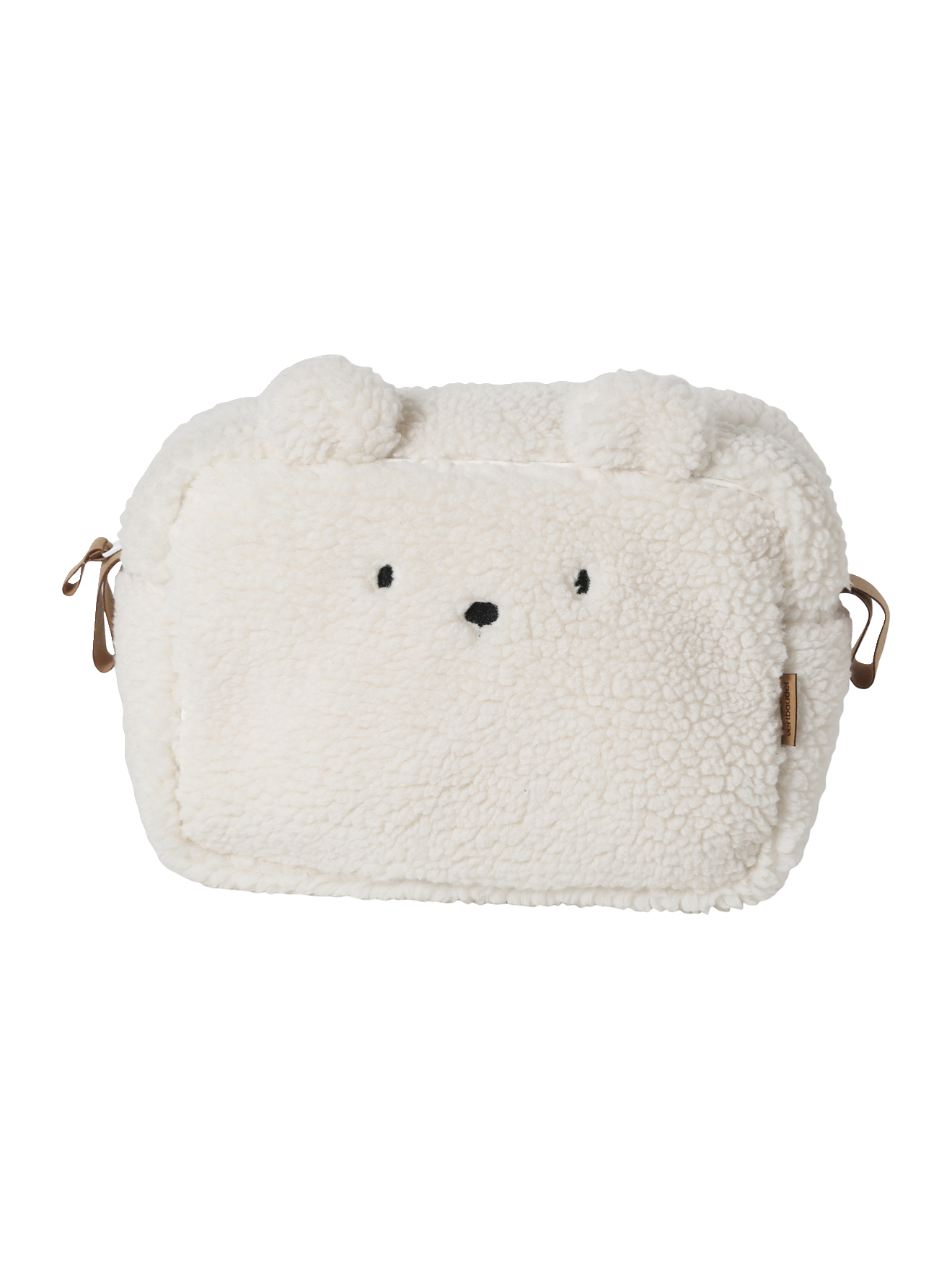 Trousse de toilette en sherpa Ourson PETIT NOMADE, VERTBAUDET