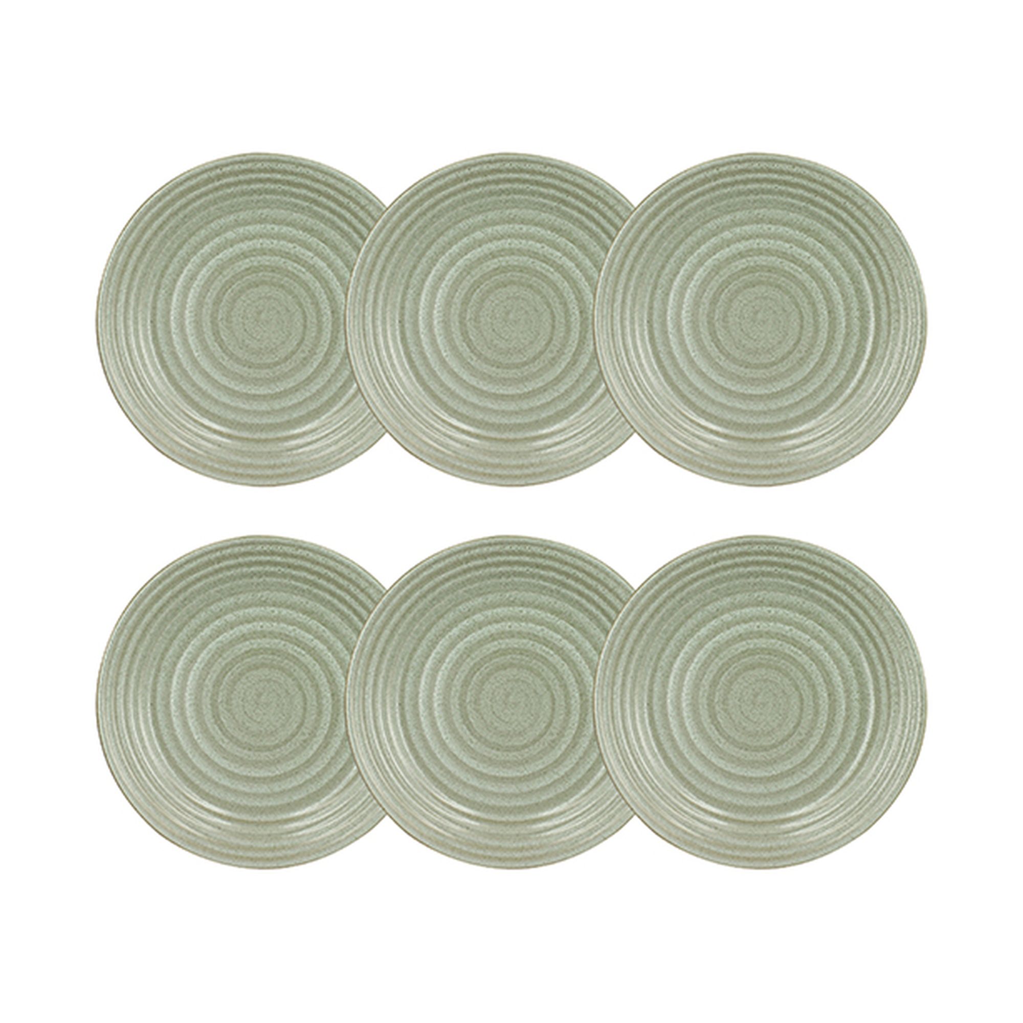 Lot de 6 assiettes à dessert 21cm en grès, TURBOLINO, NOVASTYL
