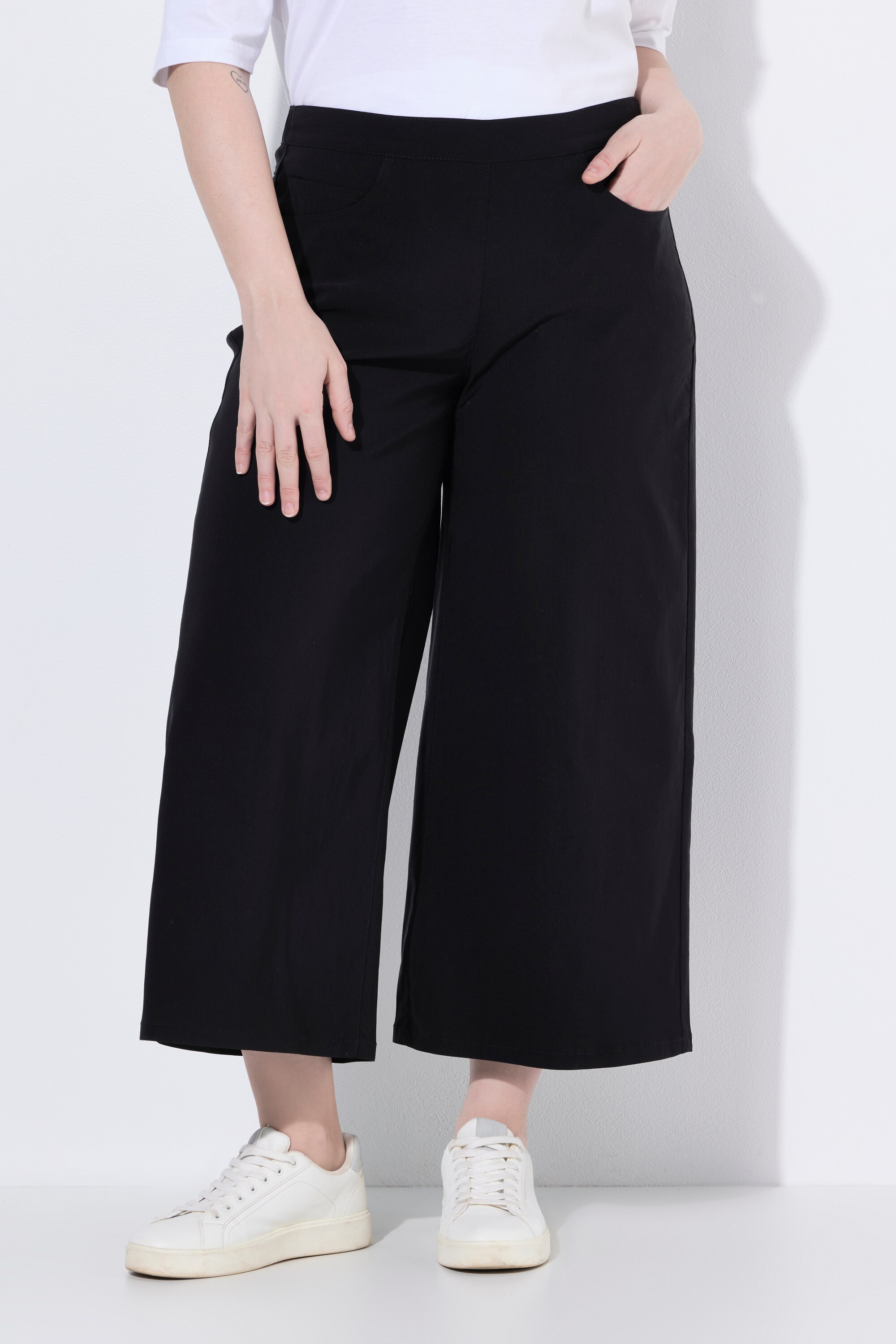 Jupe-culotte en bengaline, taille élastique, ULLA POPKEN