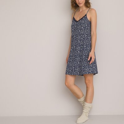 Printed Cotton Jersey Nightie in Floral Print LA REDOUTE COLLECTIONS