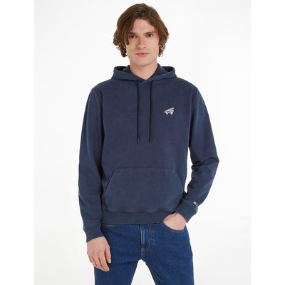 Signature Embroidered Logo Hoodie in Cotton Mix and Regular Fit TOMMY JEANS