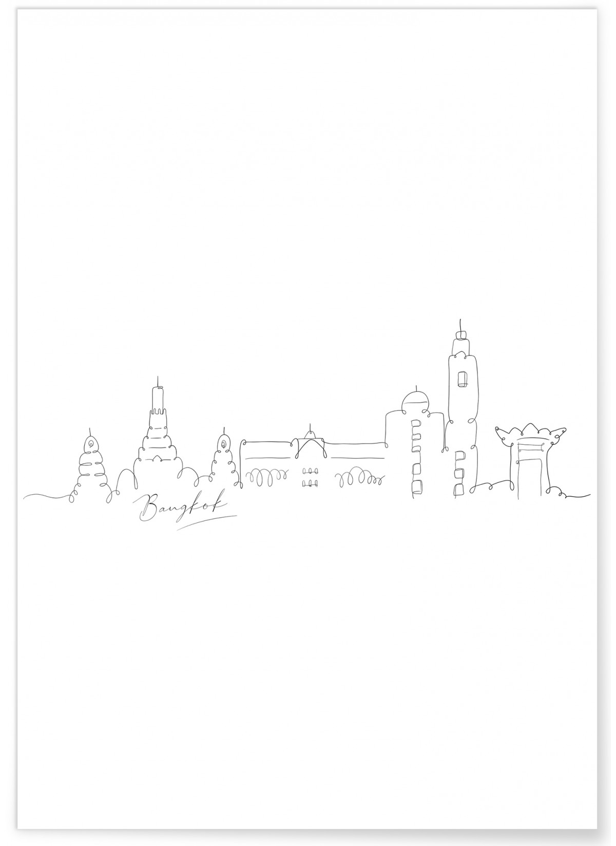 Affiche Line Art Bangkok, L'AFFICHERIE