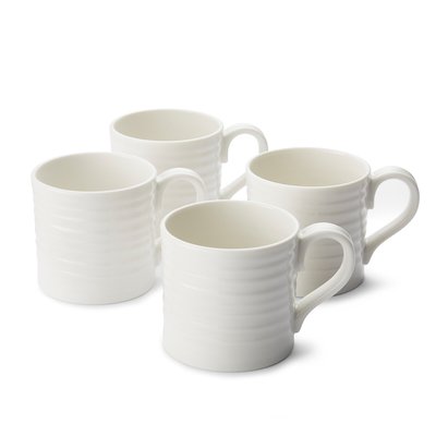 Set of 4 White Mugs SOPHIE CONRAN FOR PORTMEIRION