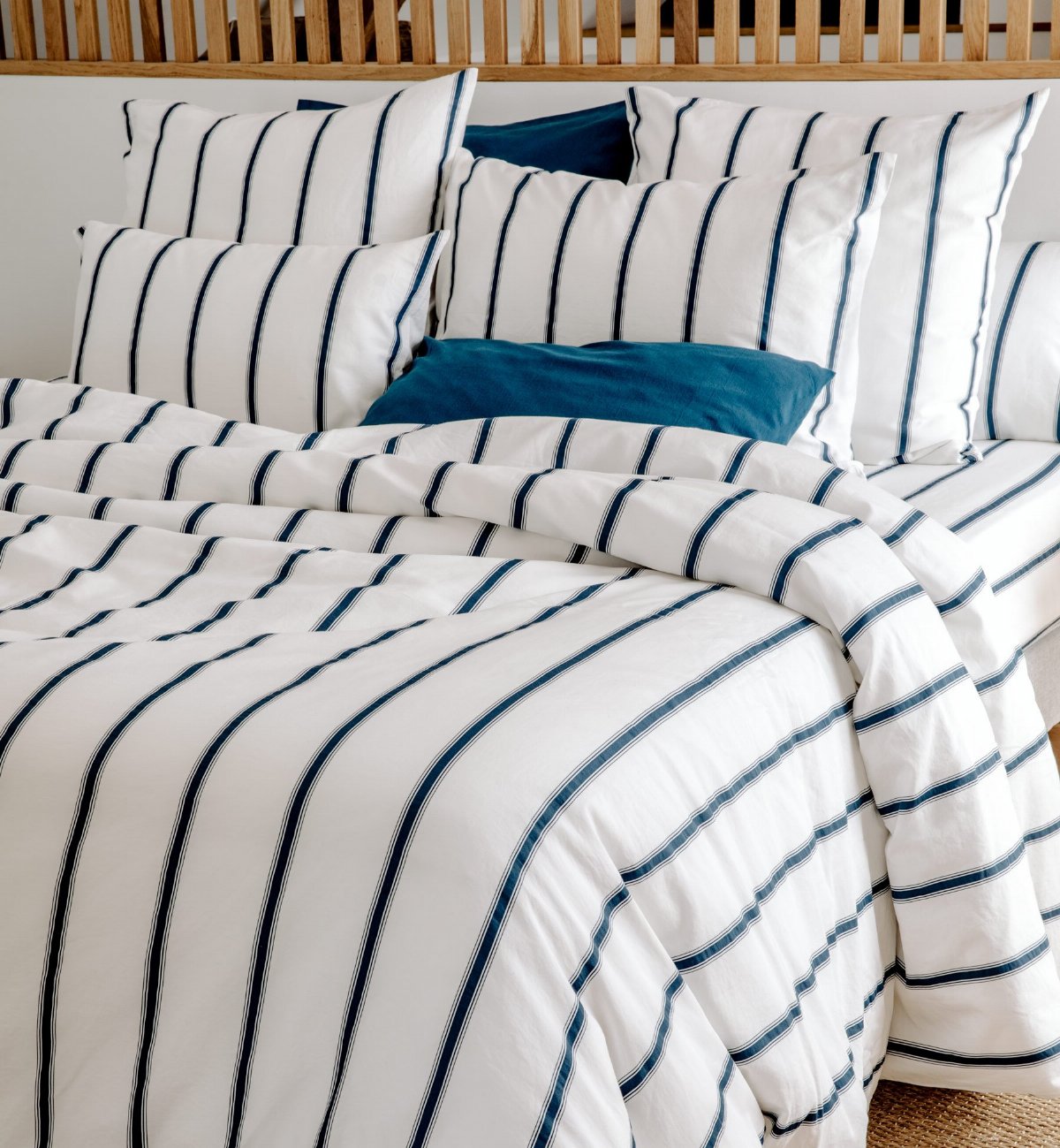 Housse de couette adulte Coton Bio Rayé BAÏA, KADOLIS