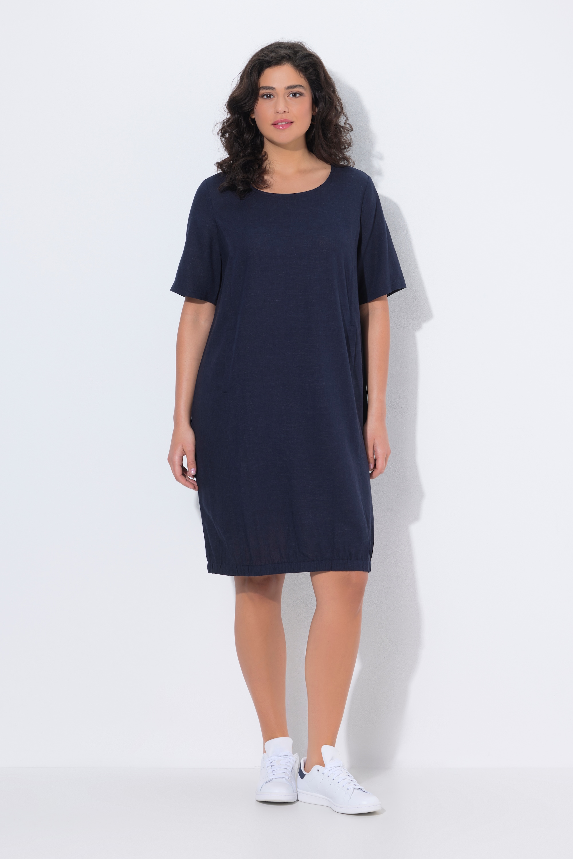Robe en lin mélangé, avec poches, ULLA POPKEN