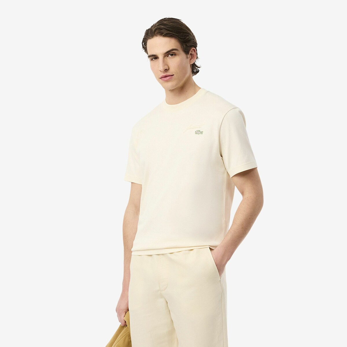 Thick Jersey T-Shirt with Embroidered Logo, LACOSTE