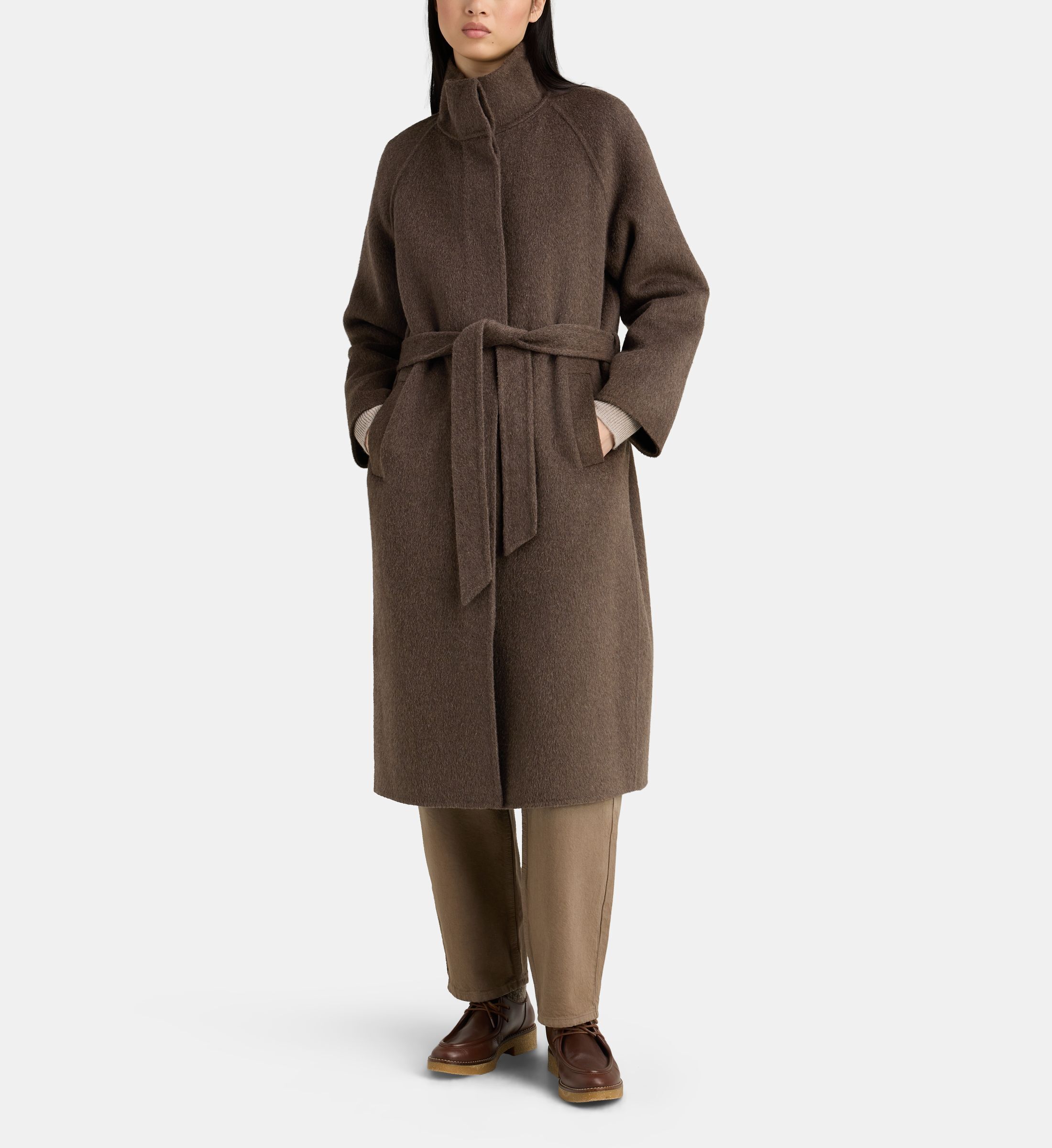 Manteau long droit orage double face, JODHPUR