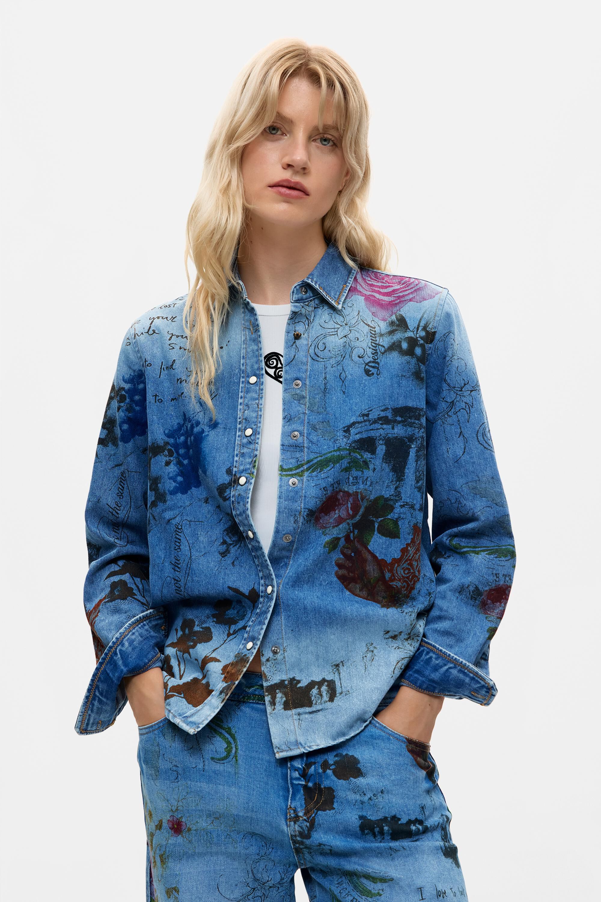 Chemise en denim imprimée, DESIGUAL