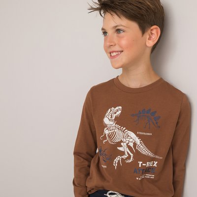 T-shirt met lange mouwen, dinosaurus print LA REDOUTE COLLECTIONS