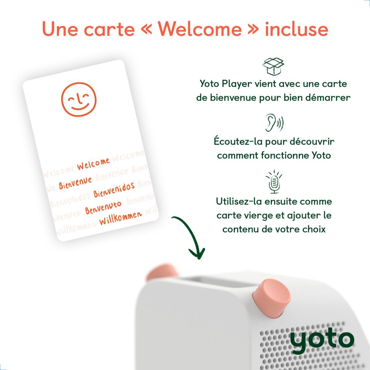 jeu educatif player lecteur de cartes audio yoto la redoute