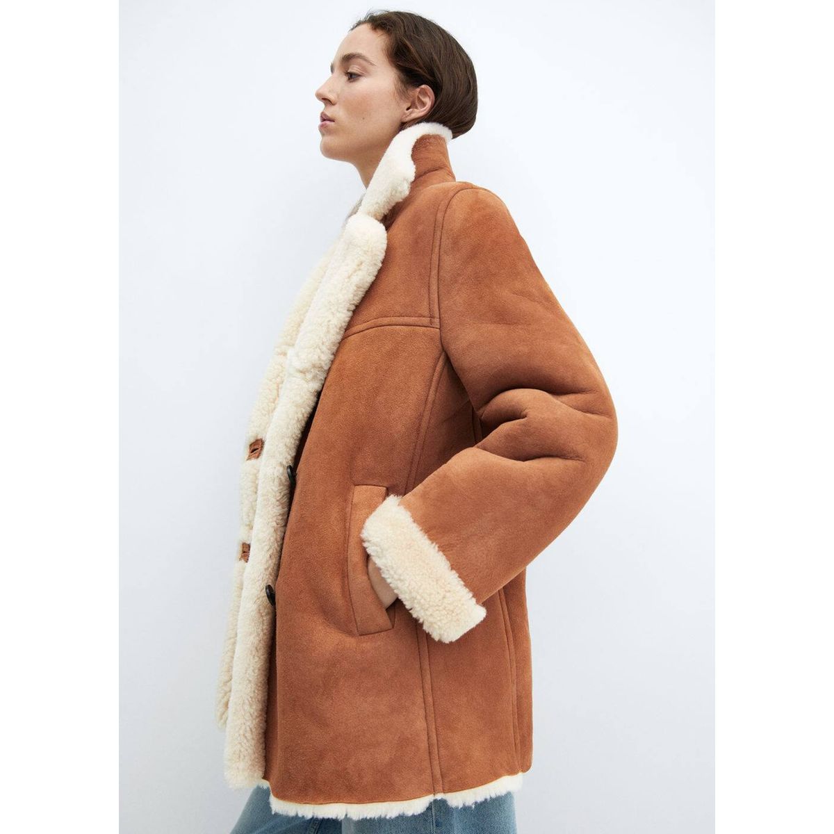 Manteau effet mouton cheap mango