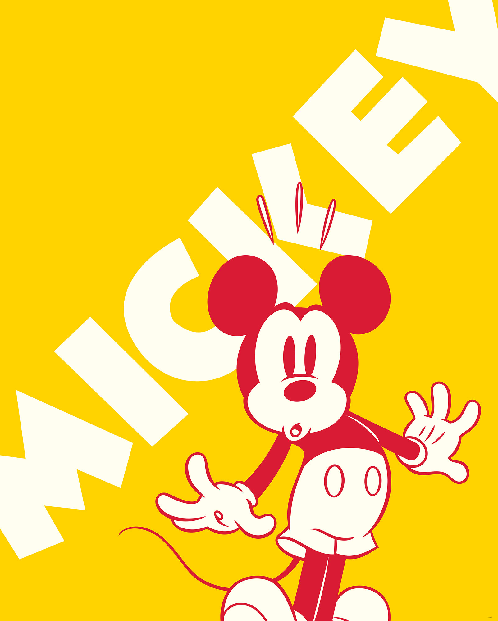 Papier peint Komar - Mickey Contrast - 200 x 250 cm, HEXOA