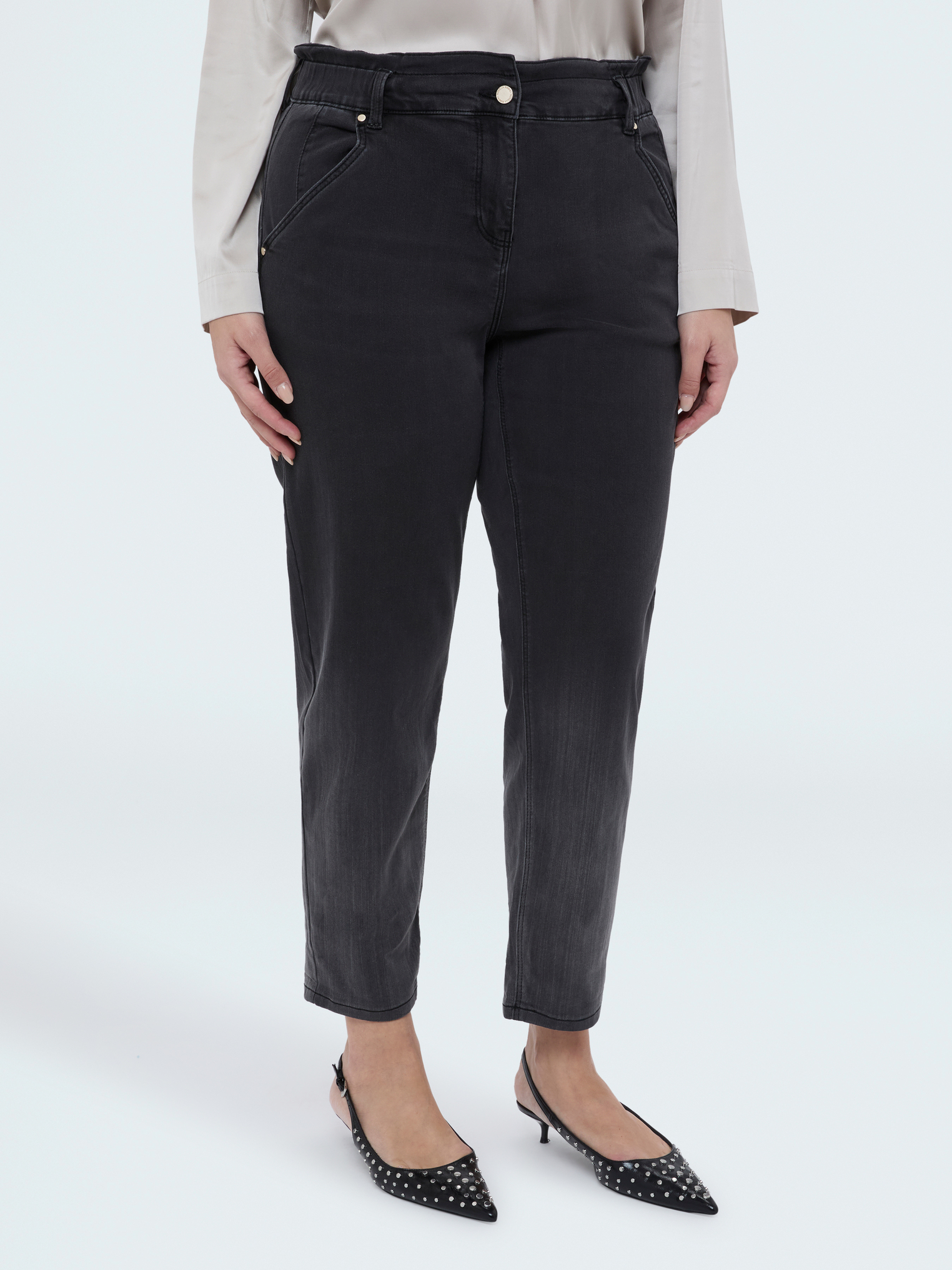 Jean Balloon lavage black, FIORELLA RUBINO