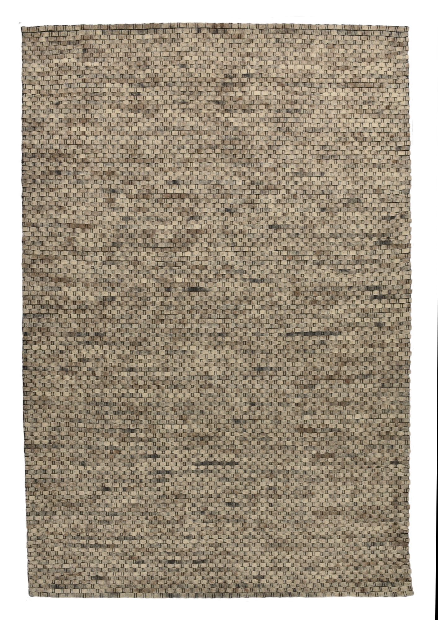 Tapis salon Tauern, fait main, laine feutrée, THEKO