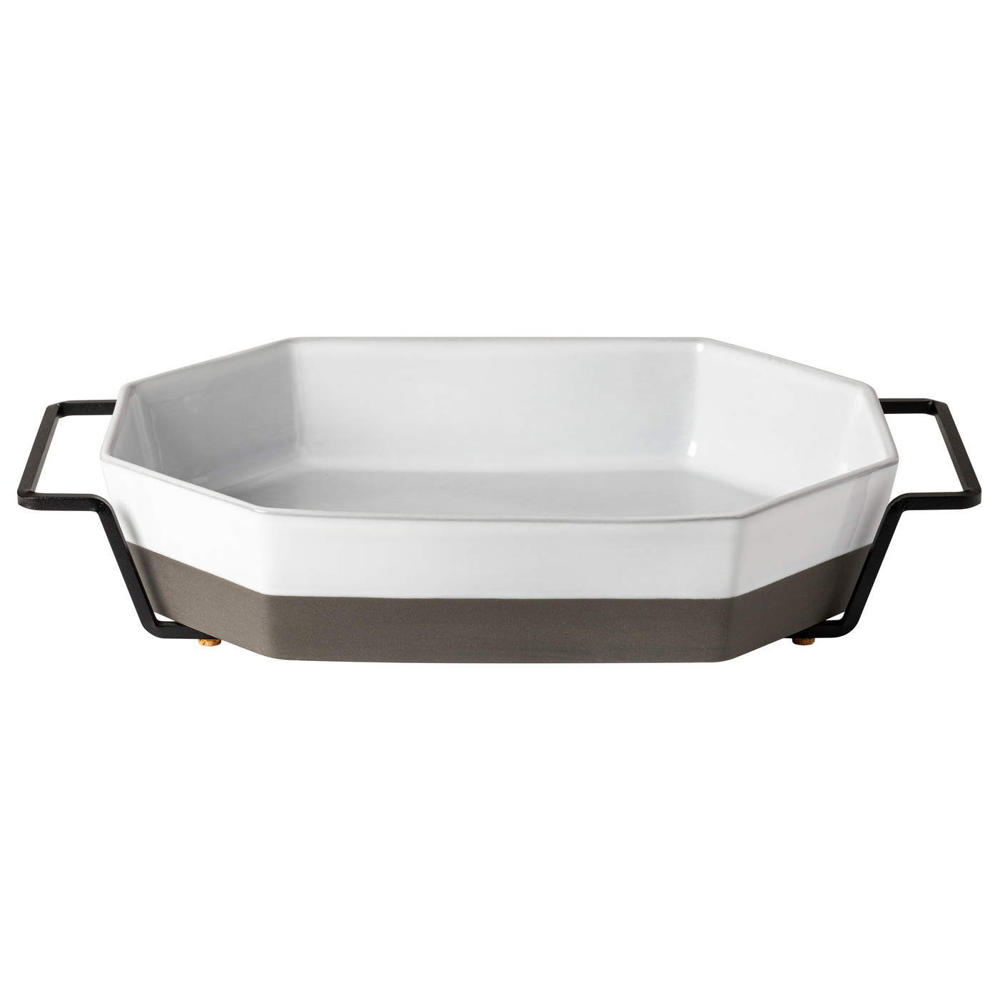 Plat à four oct. en eco grès avec support métallique, PLANO, COSTA NOVA