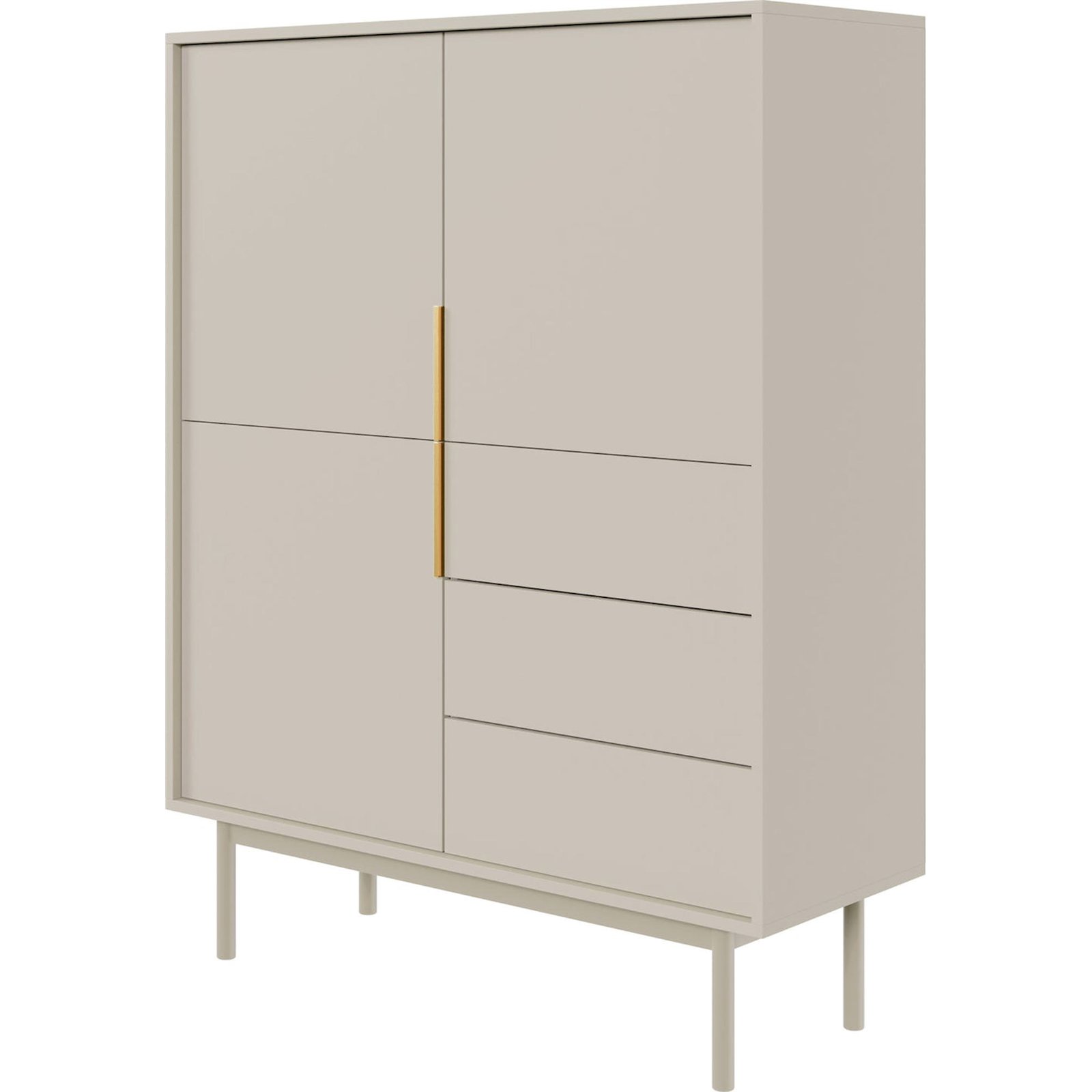 Commode haute 3 portes 3 tiroirs VIVIARO, RECOLLECTION