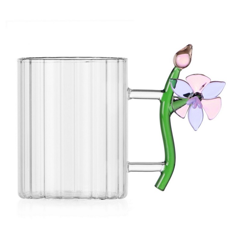 Mug verre orchidée sculptée  BOTANICA, ICHENDORF