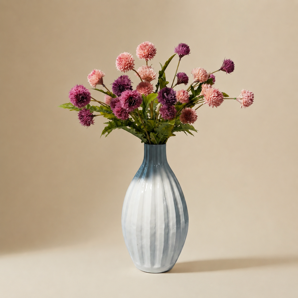 Bouquet de 6 tiges de chrysanthèmes artificiel H62, SIA