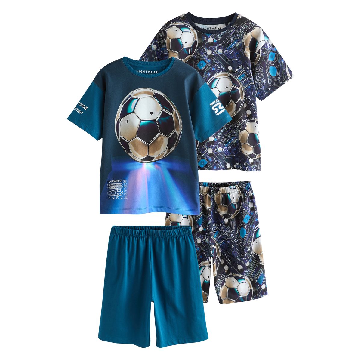 Pyjamas short 100 % coton, lot de 2, NEXT