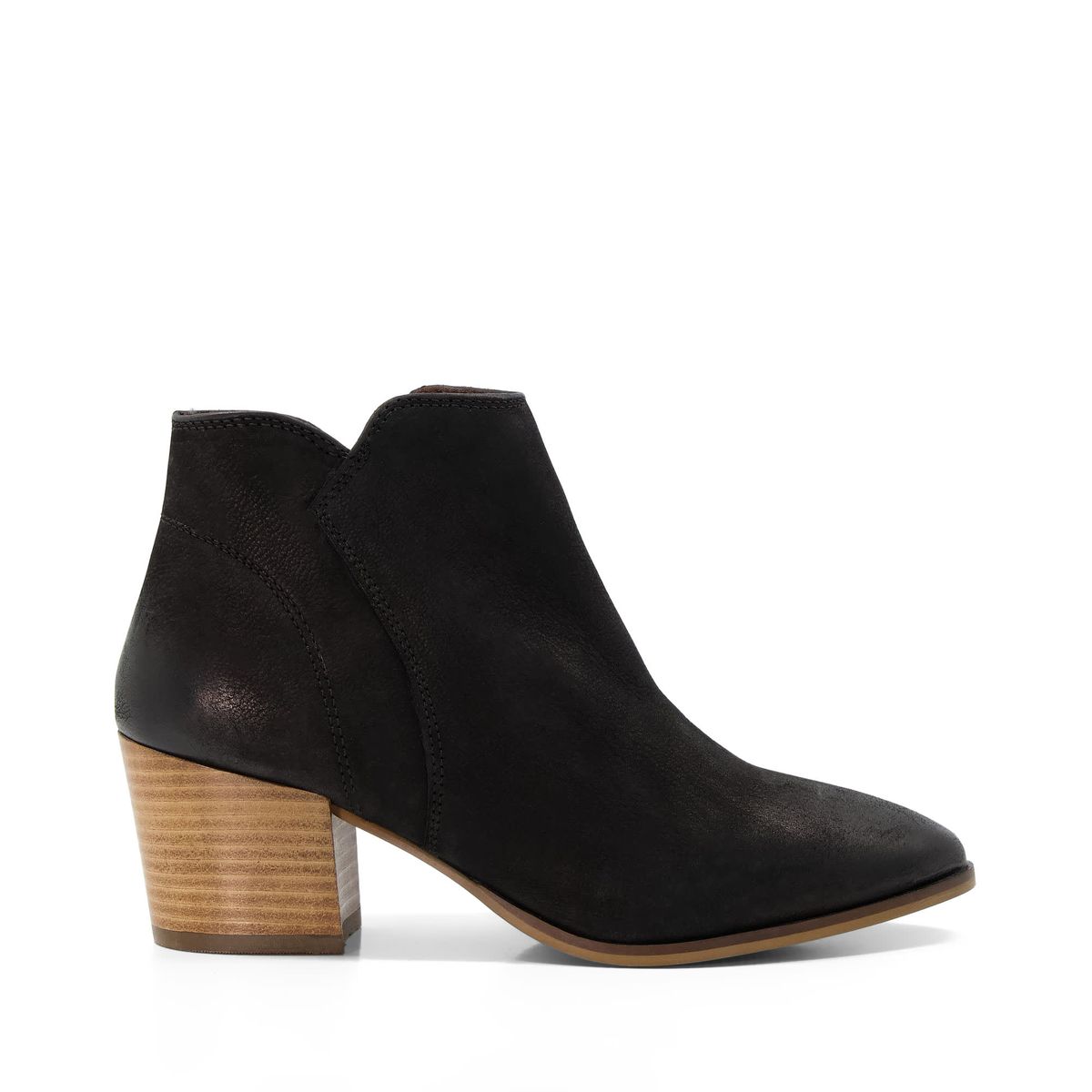 Boots nubuck store noir femme