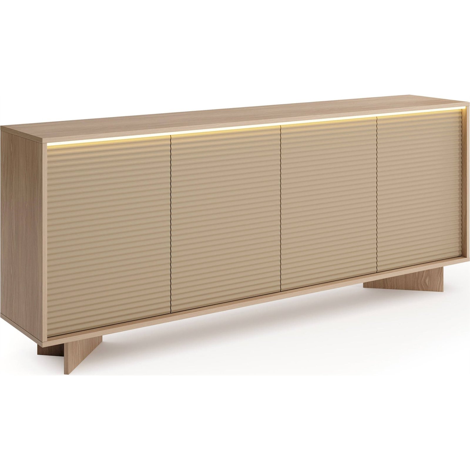 Buffet 4 portes SEMI avec éclairage LED intégré, RECOLLECTION