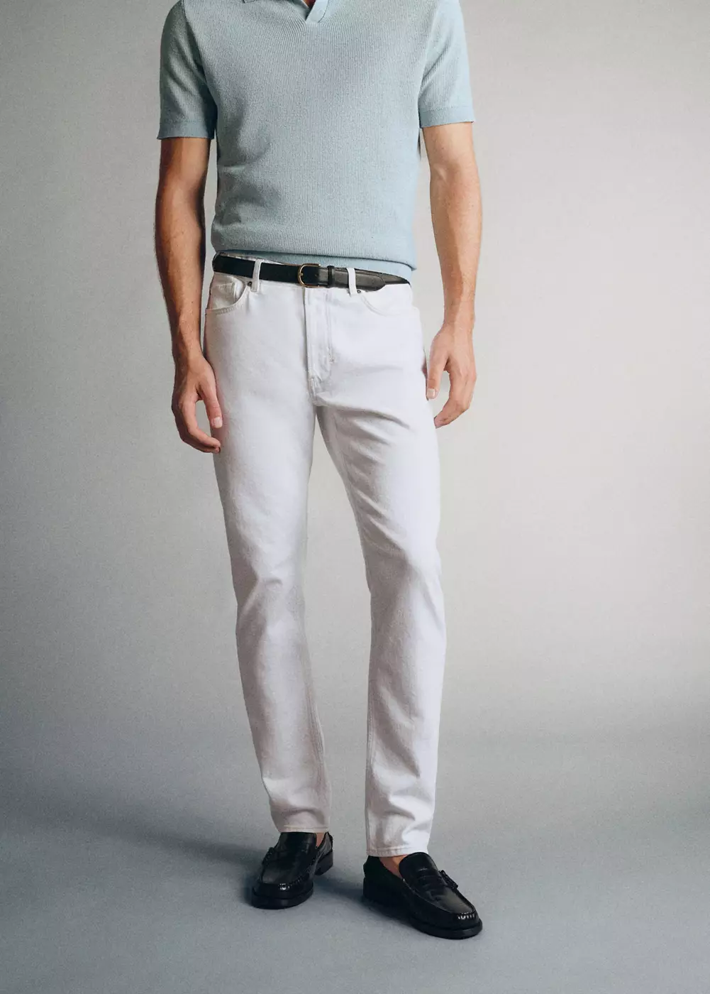 Jean slim fit en tissu Candiani, MANGO MAN