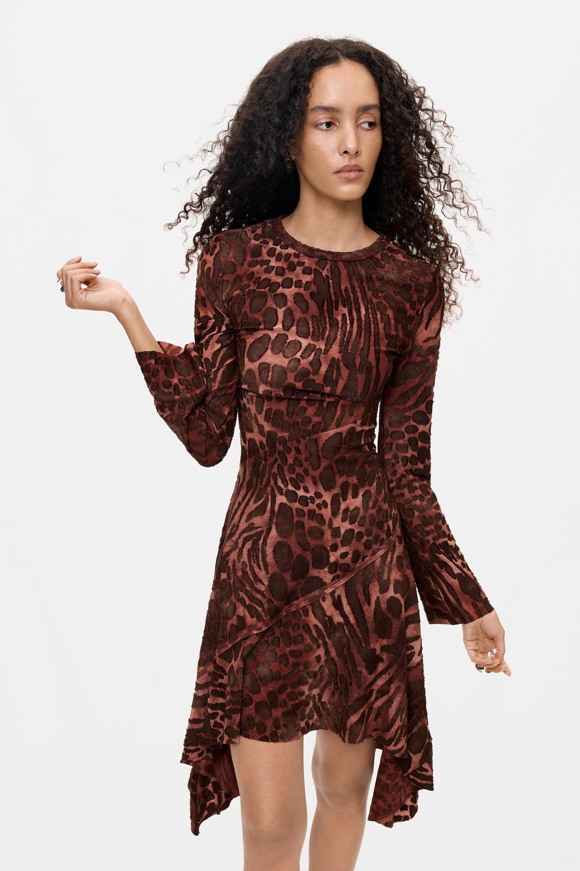 Robe courte floquée, DESIGUAL
