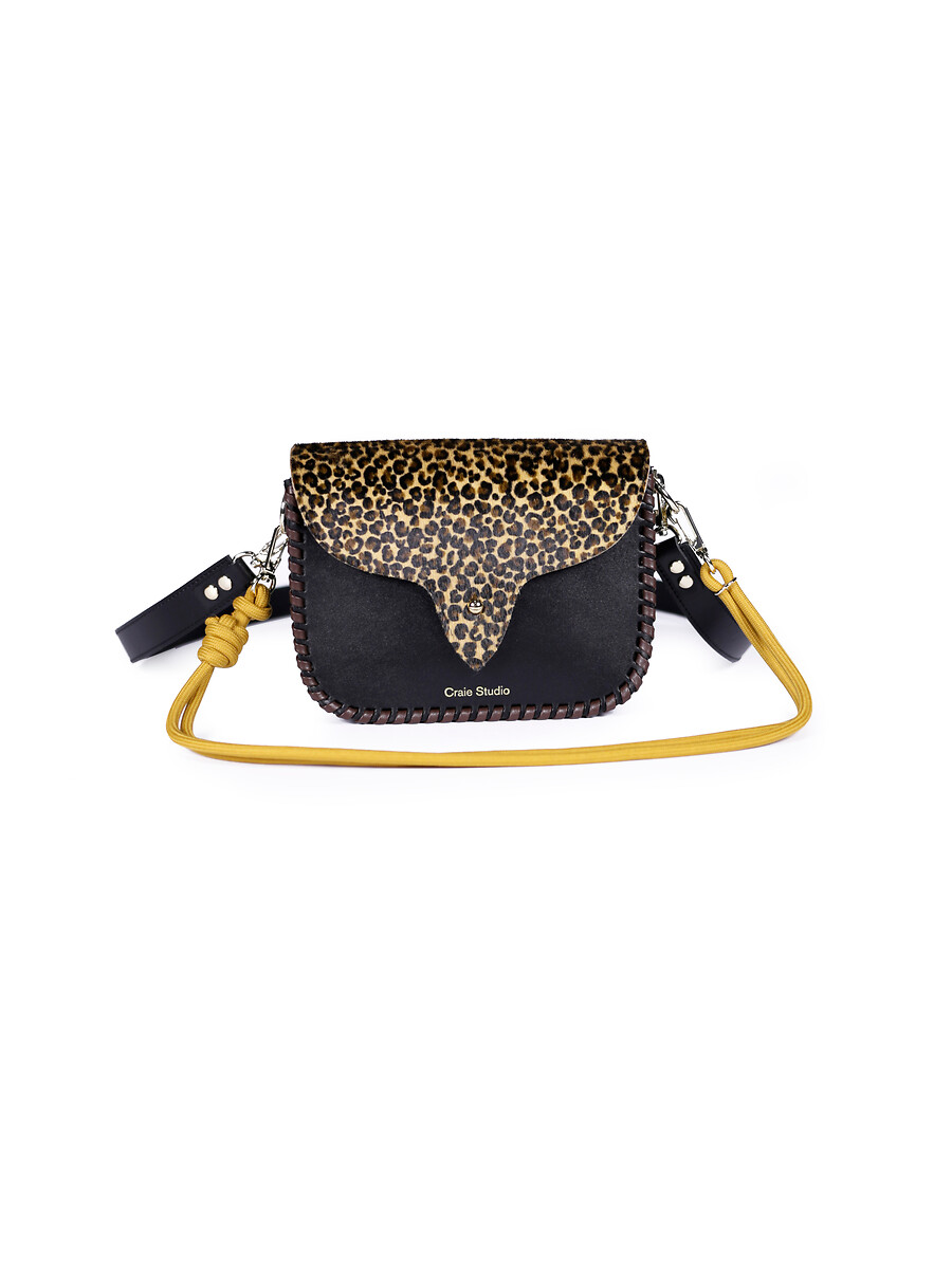 Sac besace en cuir imprimé léopard, WEST, CRAIE STUDIO