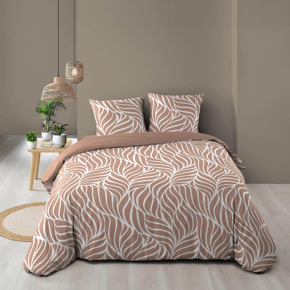 Housse de couette 260x240 + 2 taies 100% coton 57fils, DECORATIE