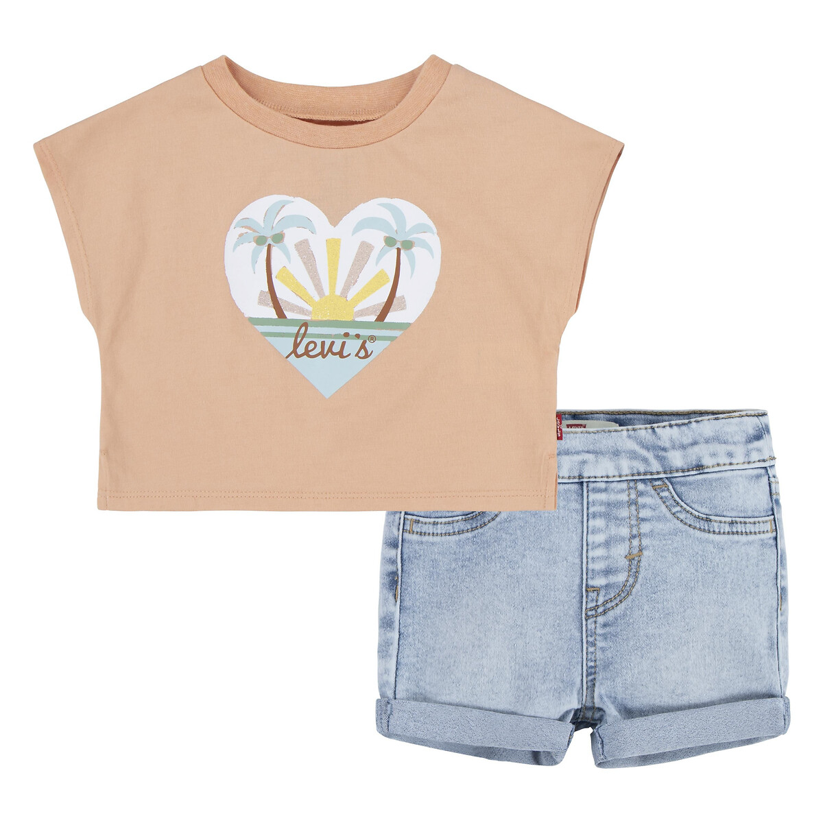 2-delig ensemble, T-shirt en short