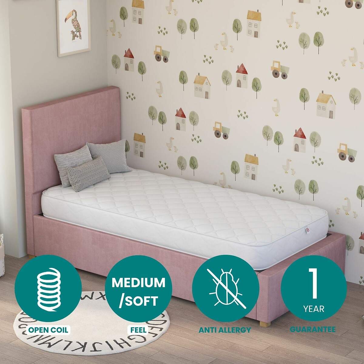 Kids Memory Foam Healthy Start Mattress with OEKO-TEX Fabric, ASPIRE