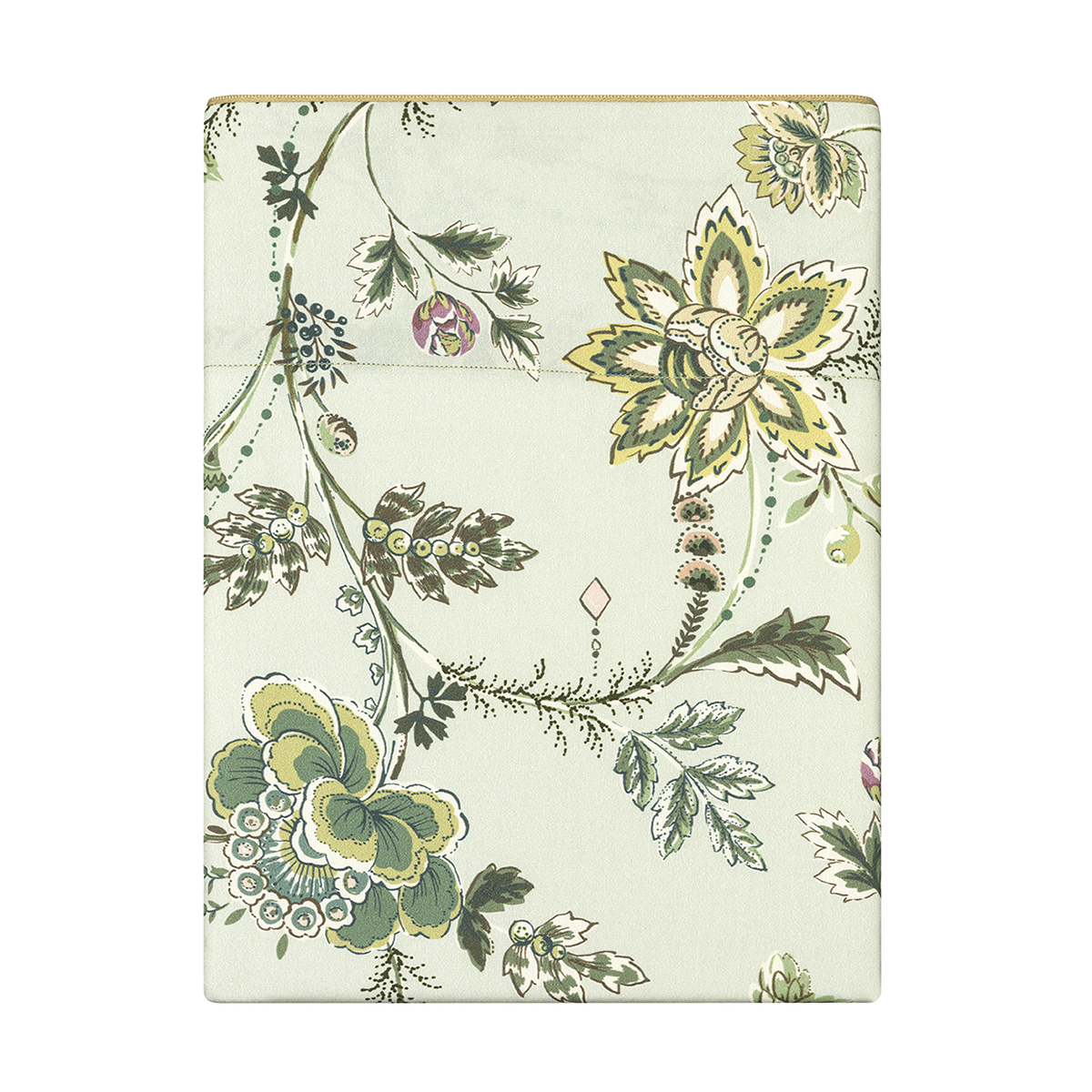 Drap plat imprimé en satin de coton bio, MAUSSANE, ALEXANDRE TURPAULT