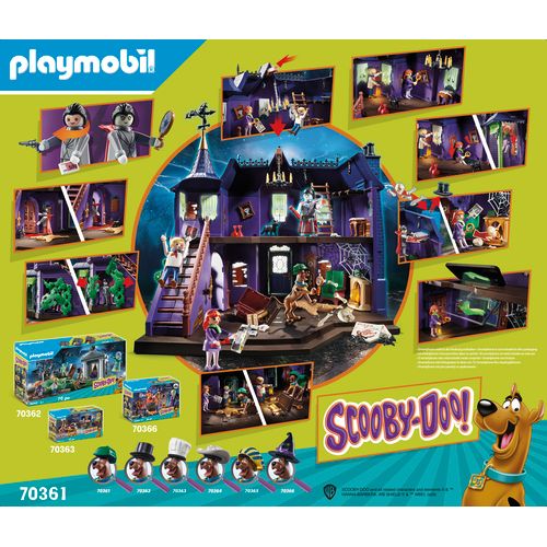 Playmobil 70361 scooby-doo! histoires dans le manoir hanté- scooby-doo ! -  avec 3 personnages - aventure amis Playmobil
