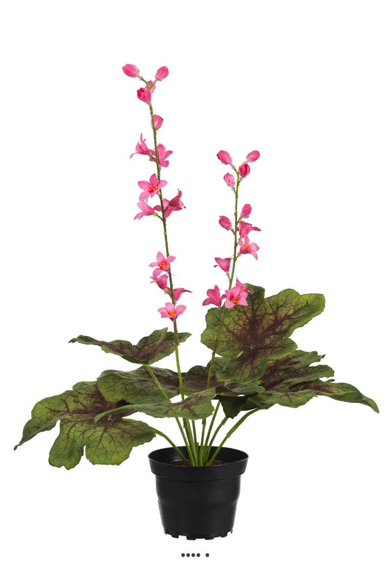 Heuchères fleuries artificielles en pot, H 4, ARTIFICIELLES
