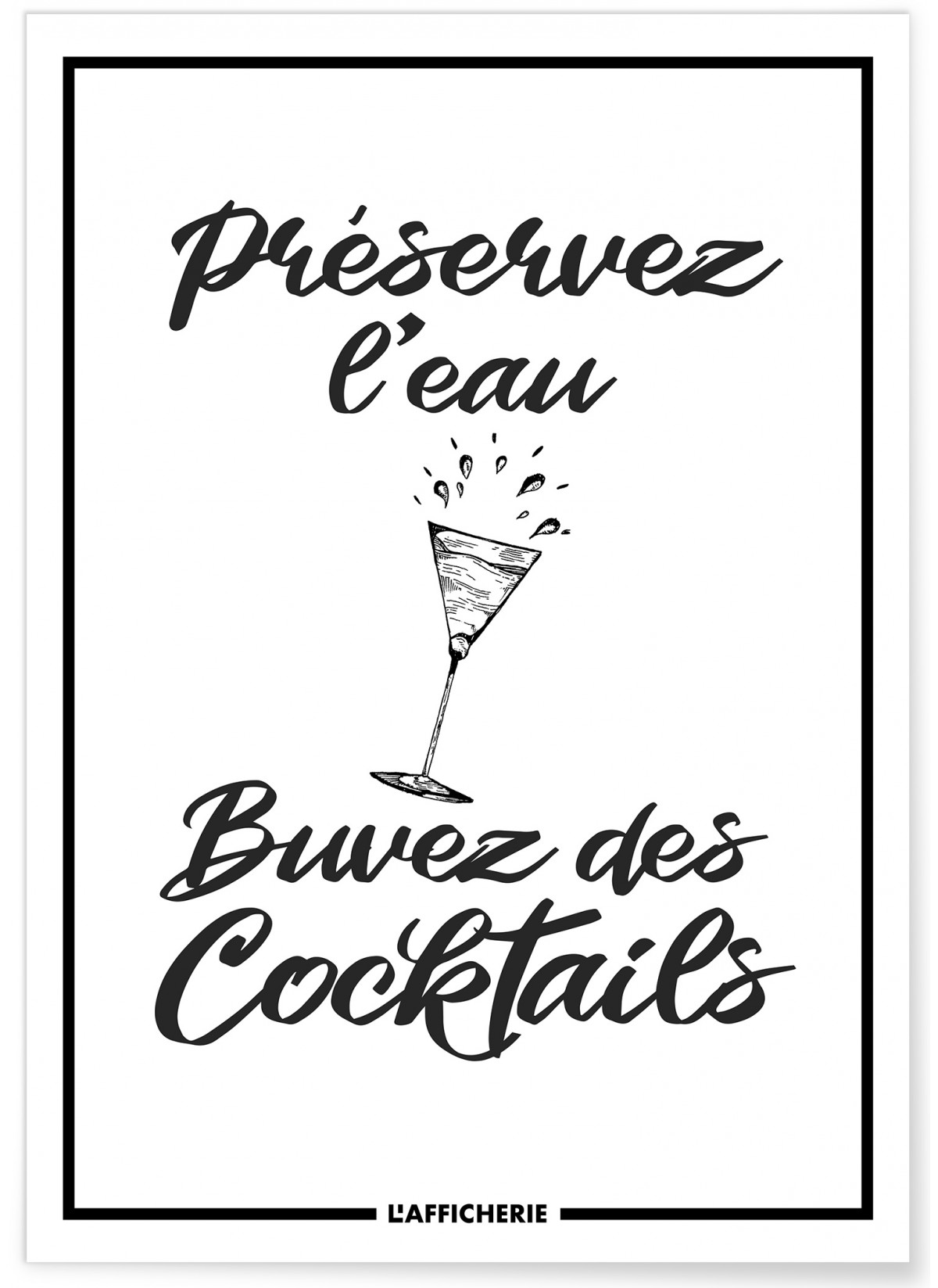 Affiche Préservez l'eau, L'AFFICHERIE