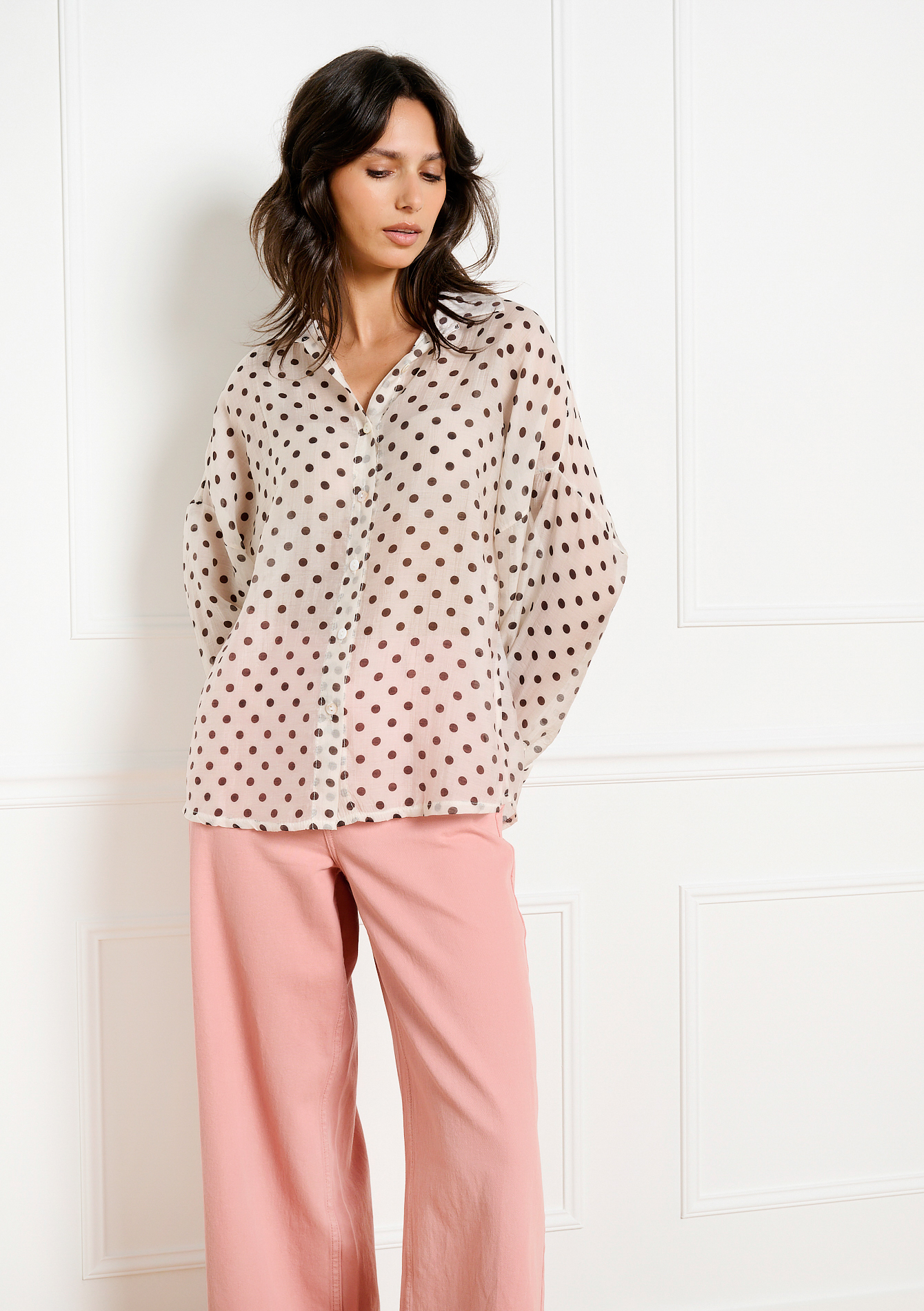 Chemise fluide à pois, LOLALIZA