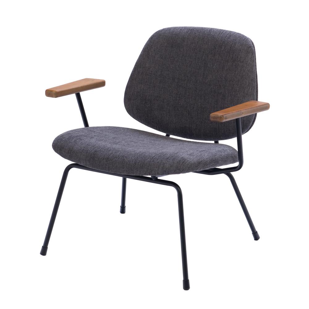 Fauteuil en tissu et bois Arnold, AMADEUS