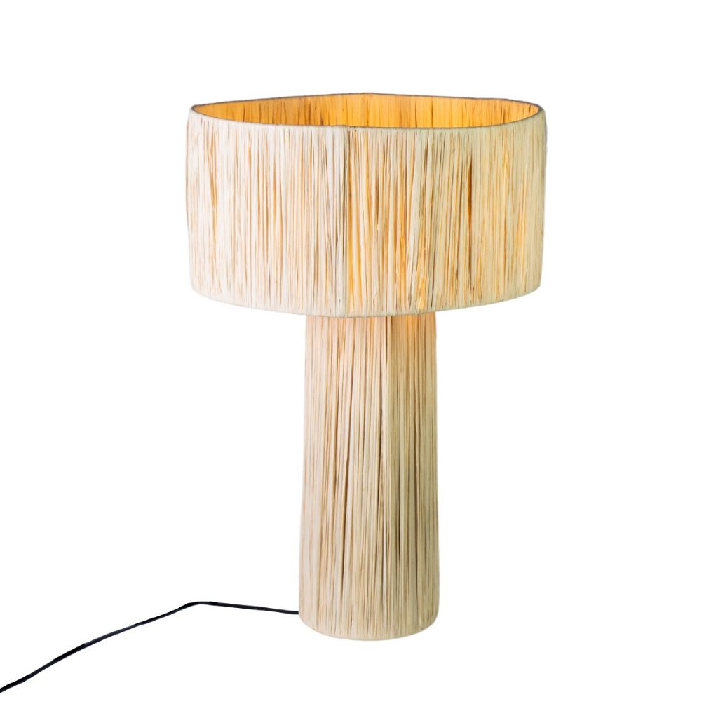 Lampe à poser en raphia ROSY XL, HYDILE