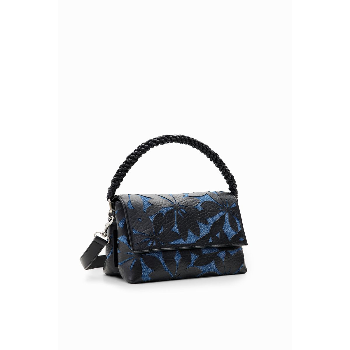Sac desigual shop noir avec fleur